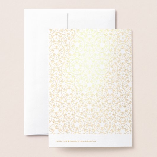 kerstpatroonsterren op maat folie kaarten (Met envelop)