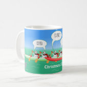 kerstpeddel koffiemok (Voorkant links)