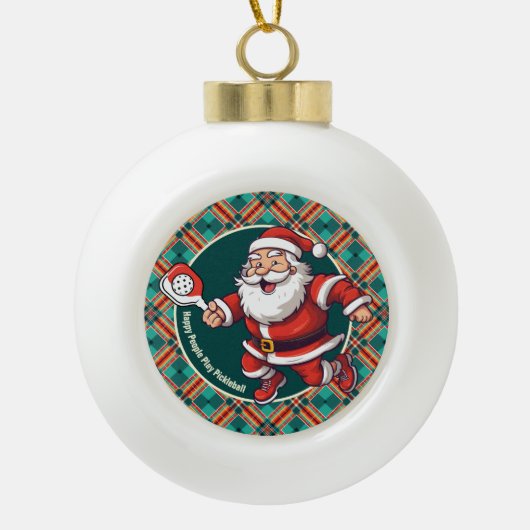 🎅 kerstpekelaar keramische bal ornament (Voorkant)