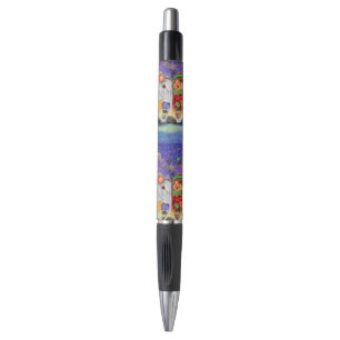 kerstpencadeau met paar gnomen zingen pen