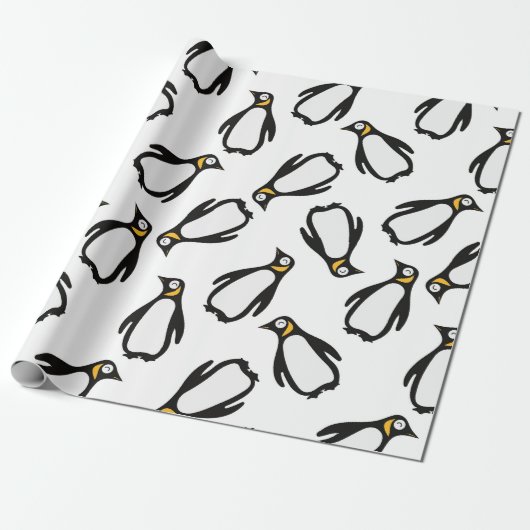 KerstPenquin Cadeaupapier (Uitgerold)