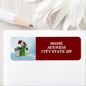 *KERSTPENQUIN* KERSTADRES LABEL