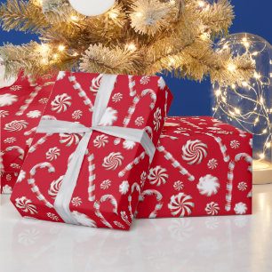 Kerstpepermunt Suikerbonen Kerstpatroon Cadeaupapier