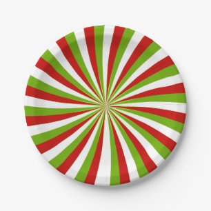 kerstpeppermint Candy Cane Pinwheels Papieren Bordje