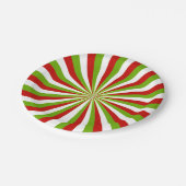 kerstpeppermint Candy Cane Pinwheels Papieren Bordje (Gekanteld)