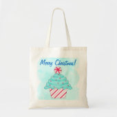 kerstpeppermint Cupcake herbruikbaar winkelen Tote Bag (Voorkant)