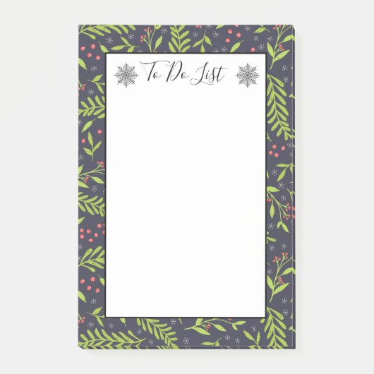 kerstpersen snowflakes bessen post-it® notes (Voorkant)