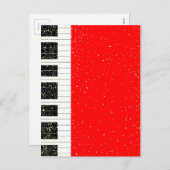 Kerstpiano Feestdagenkaart (Voorkant / Achterkant)