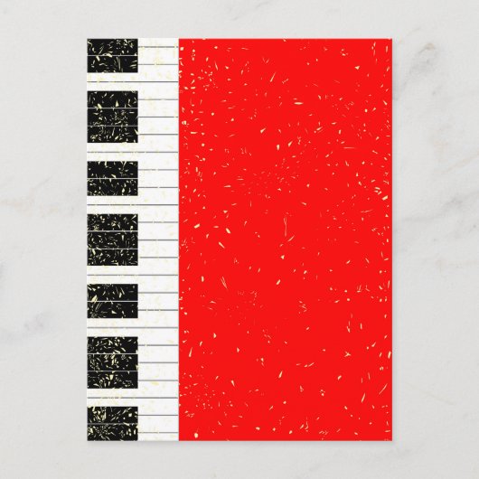 Kerstpiano Feestdagenkaart (Voorkant)