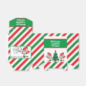 Kerstpickleball-dwergen, aangepaste teksttent bedankdoosjes (Uitgevouwen)