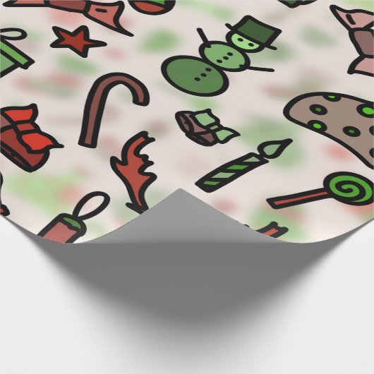 kerstpictogram cadeaupapier (Hoek)