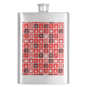 Kerstpictogram Red Squares Holiday Art Klassiek Flacon
