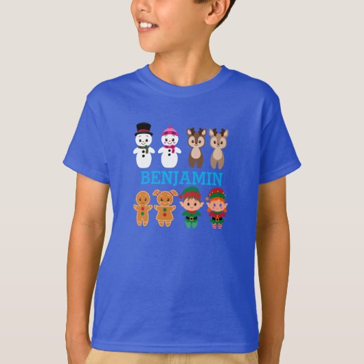 KERSTPICTOGRAMMEN KINDER T-SHIRT (Voorkant)