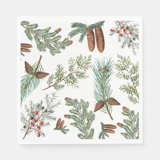 kerstpijnbomen met naaldbeschermer servet (Voorkant)