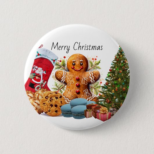 Kerstpin/ Ronde Button 5,7 Cm (Voorkant)