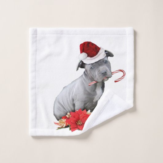 kerstpincl-puppy-set van badhanddoeken bad handdoek (Wasdoekje)