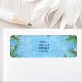 Kerstpine-adreslabel Etiket (Insitu)