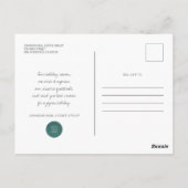 kerstpine-boom en kogelgrietings briefkaart (Achterkant)