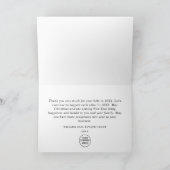 Kerstpine Cones Corporate Holiday Bedankkaart (Binnen)