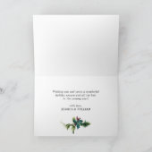 Kerstpine Cones Rustic Greeting Feestdagen Kaart (Binnen)