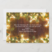 Kerstpine Cones Rustic Greeting Feestdagenkaart (Achterkant)