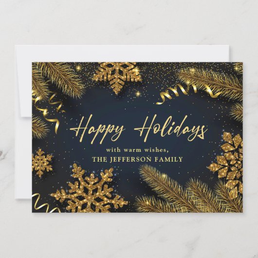 Kerstpine Cones Rustic Greeting Feestdagenkaart (Voorkant)