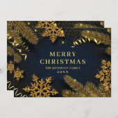 Kerstpine Cones Rustic Greeting Feestdagenkaart (Voorkant / Achterkant)