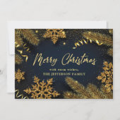 Kerstpine Cones Rustic Greeting Feestdagenkaart (Voorkant)