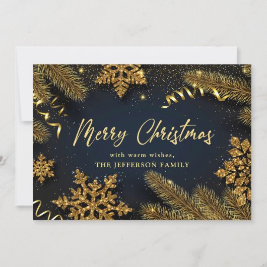 Kerstpine Cones Rustic Greeting Feestdagenkaart (Voorkant)