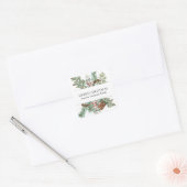 Kerstpine Conifer Forest Festive Evergreen Vierkante Sticker (Envelop)