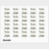Kerstpine Conifer Forest Festive Evergreen Vierkante Sticker (Vel)