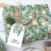 kerstpine en bessen cadeaupapier