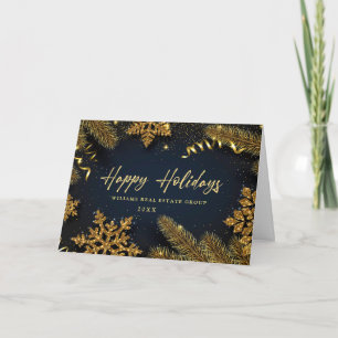 Kerstpine is een zakelijke roest feestdagen kaart