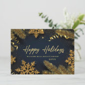 Kerstpine is een zakelijke roest feestdagenkaart (Staand voorkant)