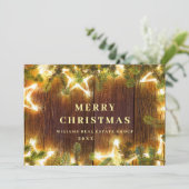 Kerstpine is een zakelijke roest feestdagenkaart (Staand voorkant)