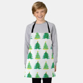 Kerstpine-patroon Schort (Gedragen)