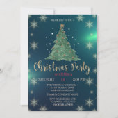 kerstpine-structuur, Green Company Party Kaart (Voorkant)