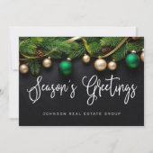 kerstpine Tree Seizoensgroeten Feestdagenkaart (Voorkant)