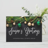 kerstpine Tree Seizoensgroeten Feestdagenkaart (Staand voorkant)