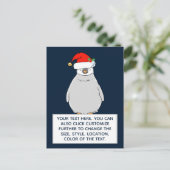 kerstpinguïn - aangepaste tekst briefkaart (Staand voorkant)