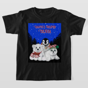 Kerstpinguïn baby Polar beer Seal Personaliseren T-shirt