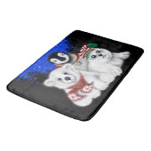 Kerstpinguïn baby Polar beer Seal Pup Badmat (Gekanteld)