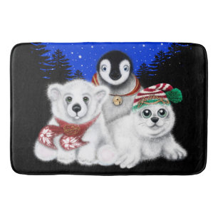 Kerstpinguïn baby Polar beer Seal Pup Badmat