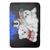 Kerstpinguïn baby Polar beer Seal Pup Badmat (Voorkant Verticaal)
