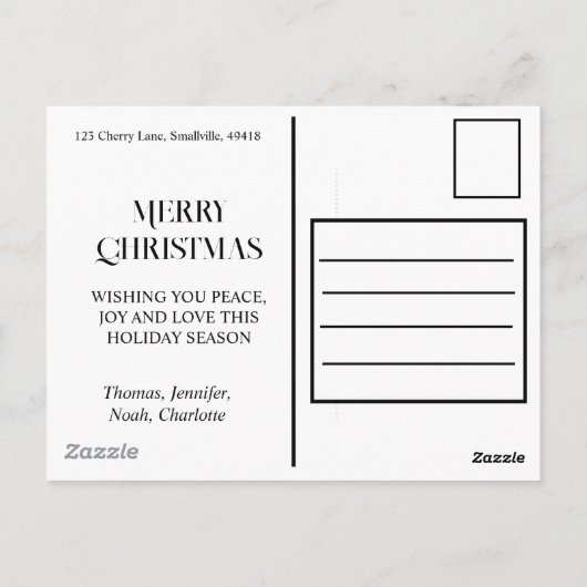 Kerstpinguïn baby Polar beer Seal Pup Briefkaart (Achterkant)