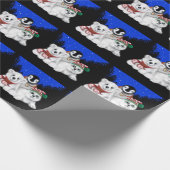 Kerstpinguïn baby Polar beer Seal Pup Cadeaupapier (Hoek)