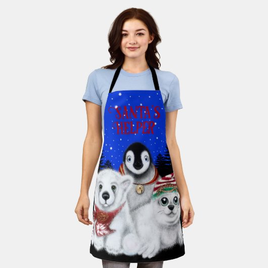 Kerstpinguïn baby Polar beer Seal Pup Schort (Gedragen)
