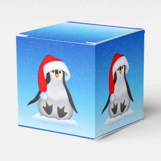 Kerstpinguïn Bedankdoosjes (Voorkant Zijde)