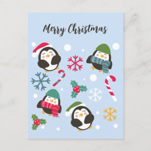 Kerstpinguïn Briefkaart