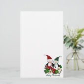 Kerstpinguïn Briefpapier (Staand voorkant)